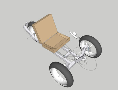 Velopetta chassis from front